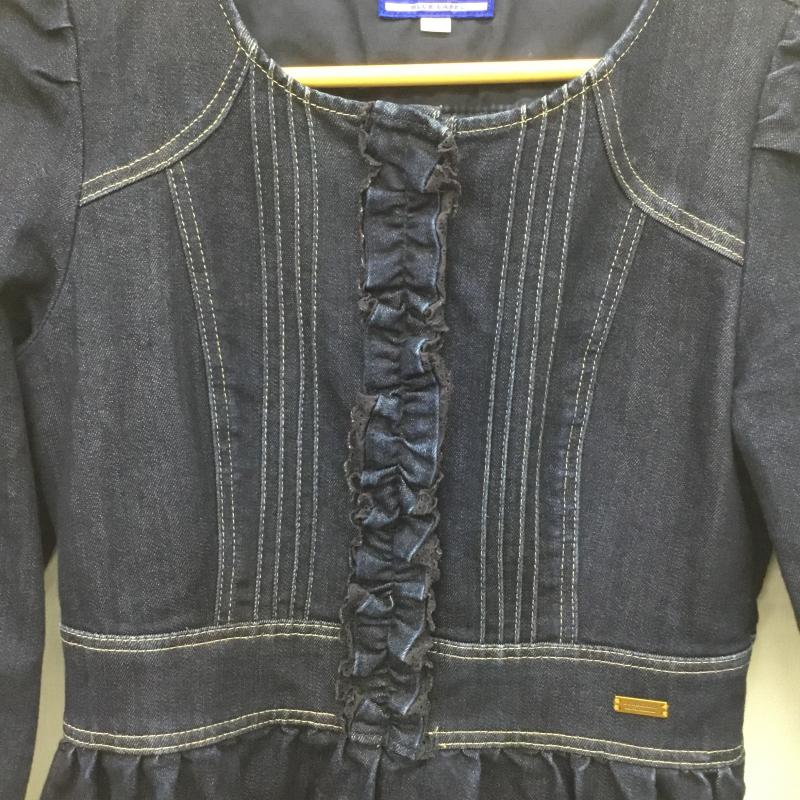 バーバリーブルーレーベル BURBERRY BLUE LABEL ワンピース ひざ丈スカート ストレッチ　デニム 36 インディゴ / インディゴ /  レディース USED 古着 中古 10086160