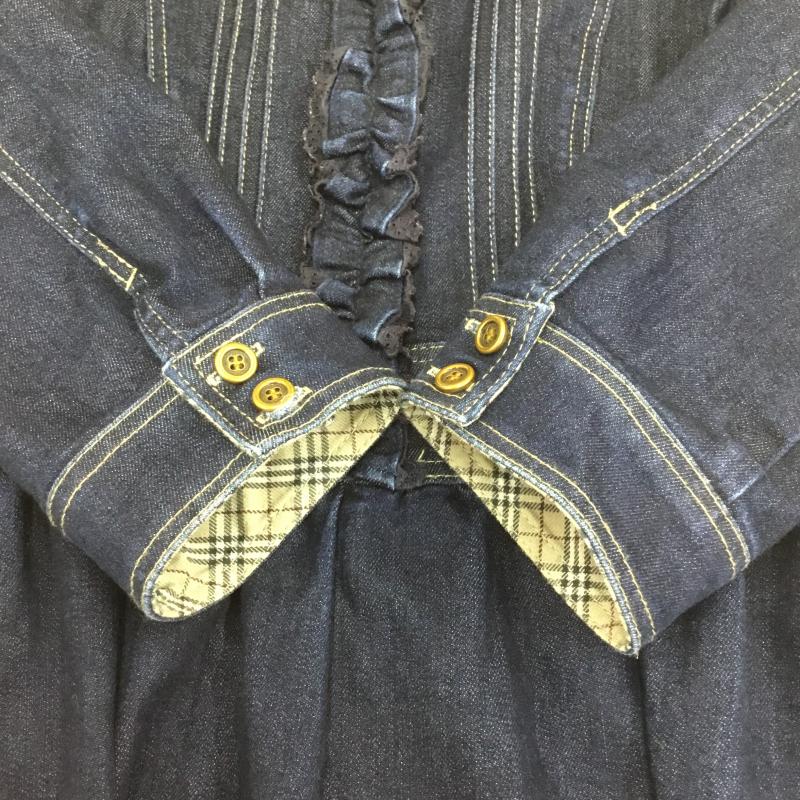 バーバリーブルーレーベル BURBERRY BLUE LABEL ワンピース ひざ丈スカート ストレッチ　デニム 36 インディゴ / インディゴ /  レディース USED 古着 中古 10086160