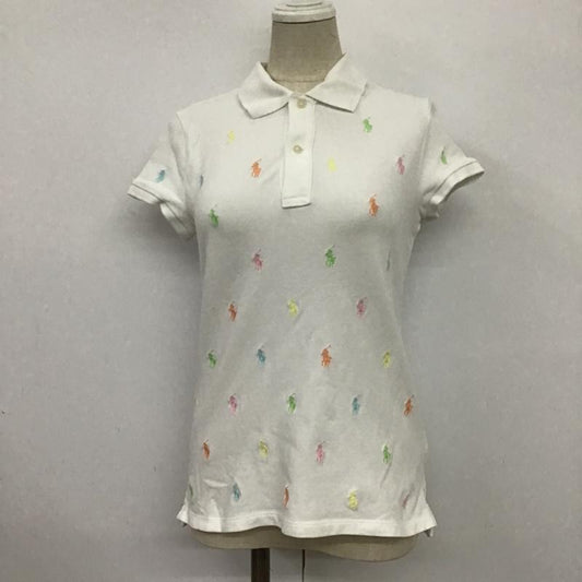 ポロラルフローレン POLO RALPH LAUREN ポロシャツ 半袖 L 刺繍 白 / ホワイト /  レディース USED 古着 中古 10086164