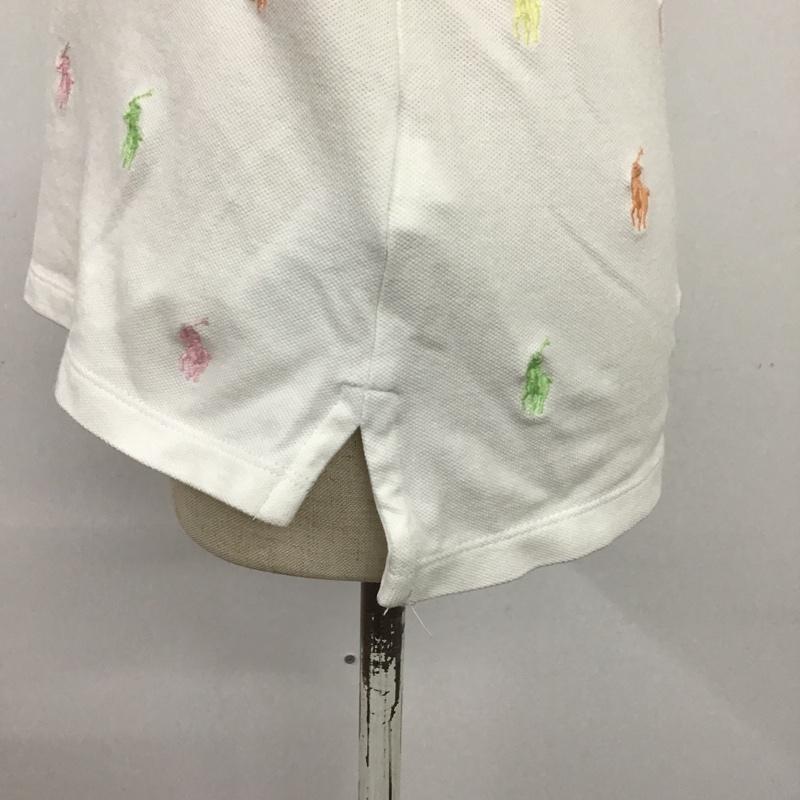 ポロラルフローレン POLO RALPH LAUREN ポロシャツ 半袖 L 刺繍 白 / ホワイト /  レディース USED 古着 中古 10086164