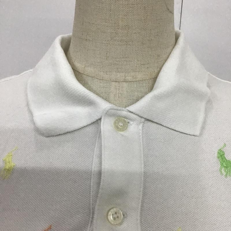 ポロラルフローレン POLO RALPH LAUREN ポロシャツ 半袖 L 刺繍 白 / ホワイト /  レディース USED 古着 中古 10086164