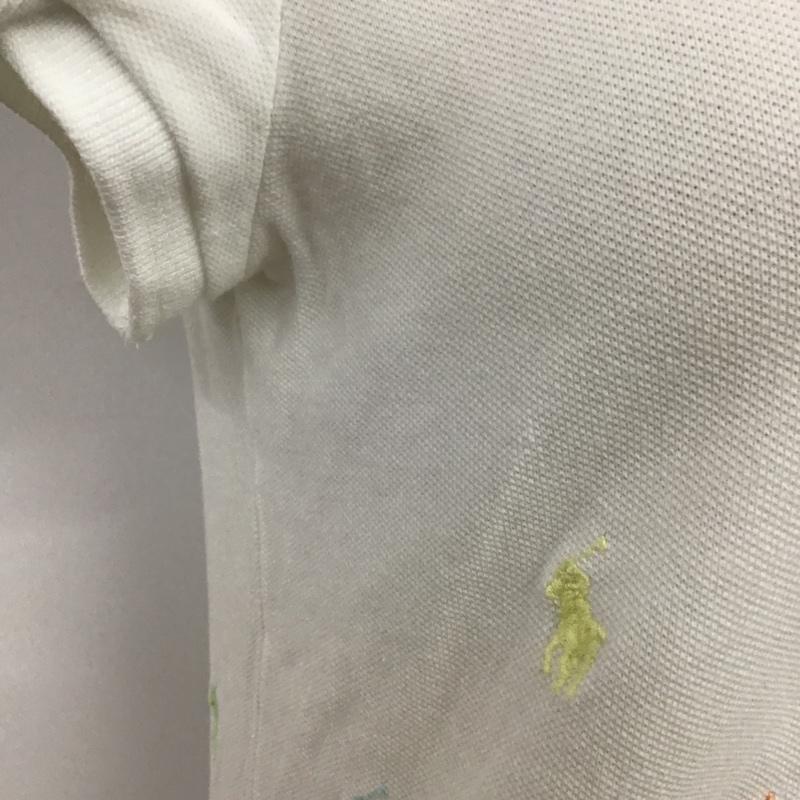 ポロラルフローレン POLO RALPH LAUREN ポロシャツ 半袖 L 刺繍 白 / ホワイト /  レディース USED 古着 中古 10086164