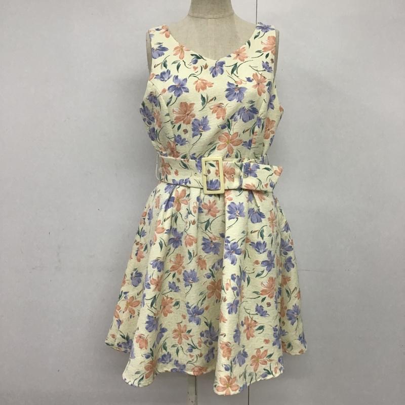 ダズリン dazzlin ワンピース ひざ丈スカート S 花柄 マルチカラー / マルチカラー /  レディース USED 古着 中古 10086183