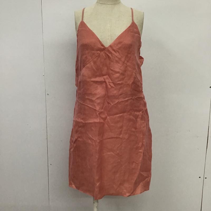 ザラ ZARA ワンピース ひざ丈スカート L 無地 桃 / ピンク /  レディース USED 古着 中古 10086228
