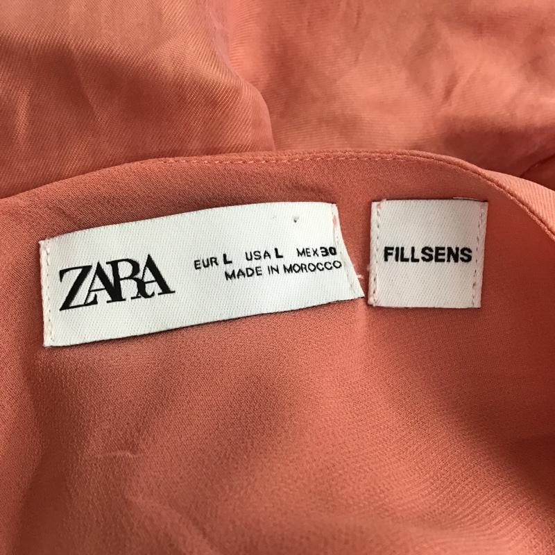 ザラ ZARA ワンピース ひざ丈スカート L 無地 桃 / ピンク /  レディース USED 古着 中古 10086228