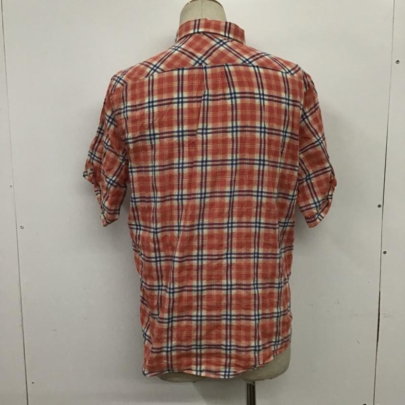 グリーンレーベルリラクシング green label relaxing シャツ、ブラウス 半袖 3216-166-0316 L チェック 赤 / レッド / X 白 / ホワイト / X 紺 / ネイビー /  メンズ USED 古着 中古 10086256