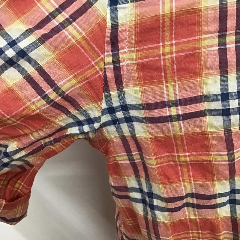 グリーンレーベルリラクシング green label relaxing シャツ、ブラウス 半袖 3216-166-0316 L チェック 赤 / レッド / X 白 / ホワイト / X 紺 / ネイビー /  メンズ USED 古着 中古 10086256