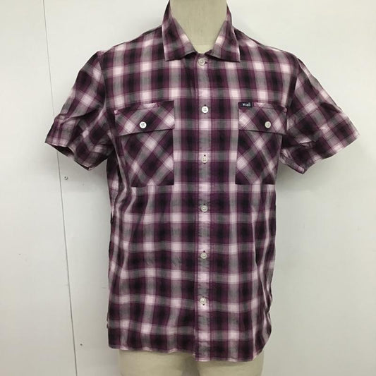 ダブルタップス WTAPS シャツ、ブラウス 半袖 101GWDT-SHM03 ボタンダウン S チェック 紫 / パープル / X 黒 / ブラック /  メンズ USED 古着 中古 10086271
