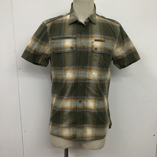 ディーゼル DIESEL シャツ、ブラウス 半袖 M チェック カーキ / カーキ / X ベージュ / ベージュ / X 水色 / ライトブルー /  メンズ USED 古着 中古 10086273