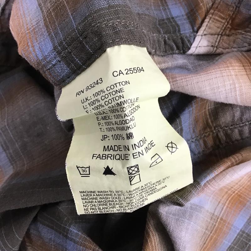 ディーゼル DIESEL シャツ、ブラウス 半袖 M チェック カーキ / カーキ / X ベージュ / ベージュ / X 水色 / ライトブルー /  メンズ USED 古着 中古 10086273