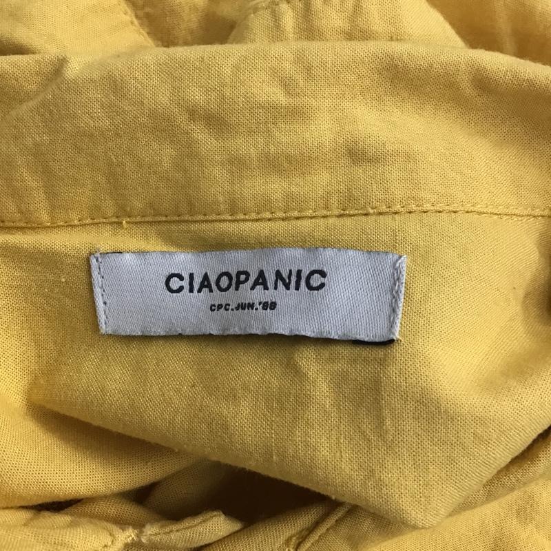 チャオパニック CIAOPANIC シャツ、ブラウス 半袖 CPZ2091404A0010 レーヨンリネンPUシャツSS M 無地 黄 / イエロー /  メンズ USED 古着 中古 10086290