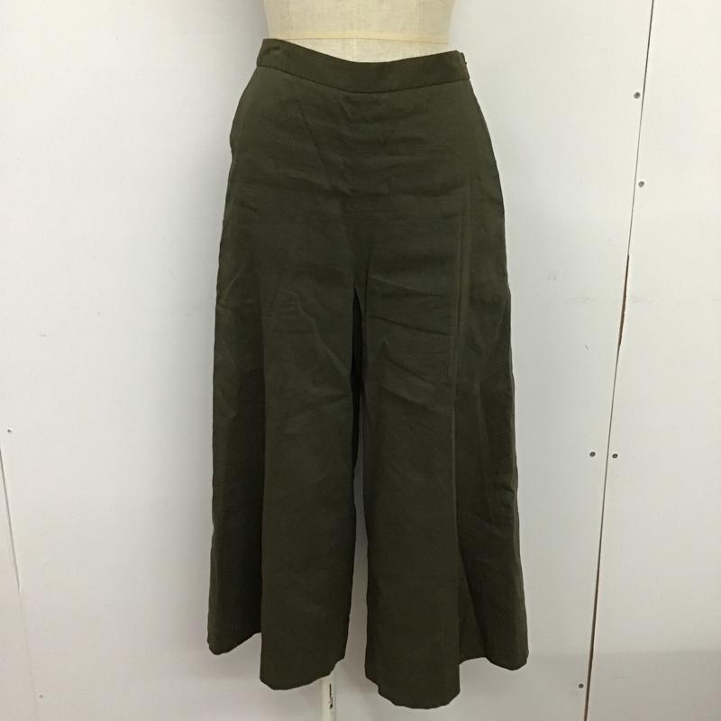 イネド INED ボトムス ボトムス 7 無地 カーキ / カーキ /  レディース USED 古着 中古 10086364