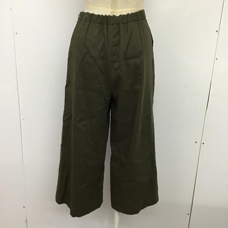 イネド INED ボトムス ボトムス 7 無地 カーキ / カーキ /  レディース USED 古着 中古 10086364