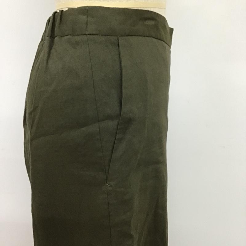 イネド INED ボトムス ボトムス 7 無地 カーキ / カーキ /  レディース USED 古着 中古 10086364