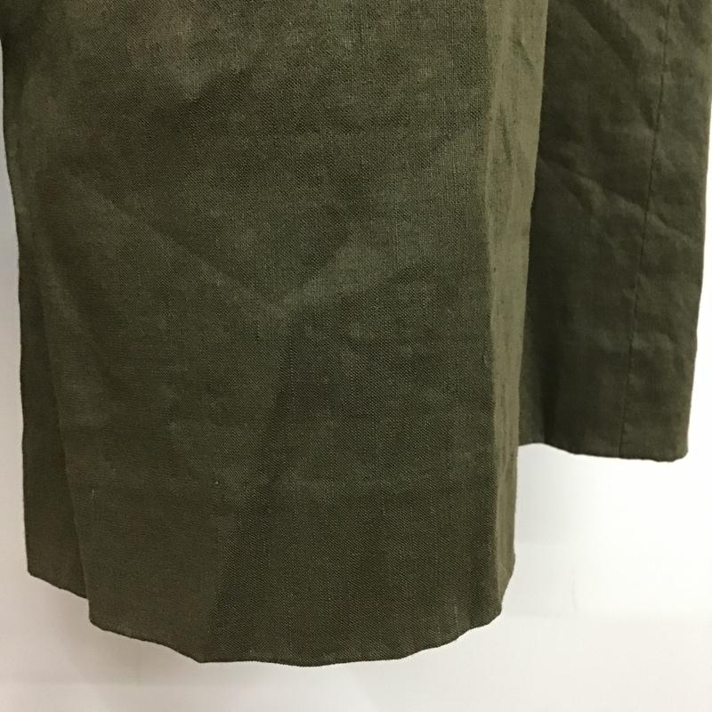 イネド INED ボトムス ボトムス 7 無地 カーキ / カーキ /  レディース USED 古着 中古 10086364