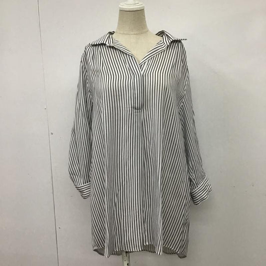 ナチュラルビューティーベーシック NATURAL BEAUTY BASIC カットソー 長袖 L ストライプ マルチカラー / マルチカラー /  レディース USED 古着 中古 10086380