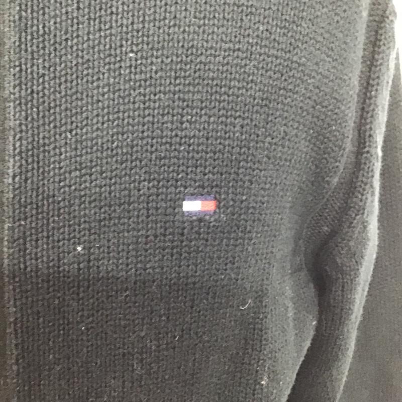 トミーヒルフィガー TOMMY HILFIGER カーディガン 長袖 L 無地 黒 / ブラック /  メンズ USED 古着 中古 10086422