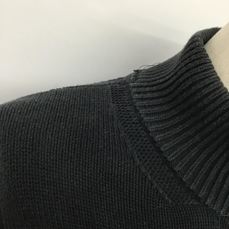 トミーヒルフィガー TOMMY HILFIGER カーディガン 長袖 L 無地 黒 / ブラック /  メンズ USED 古着 中古 10086422