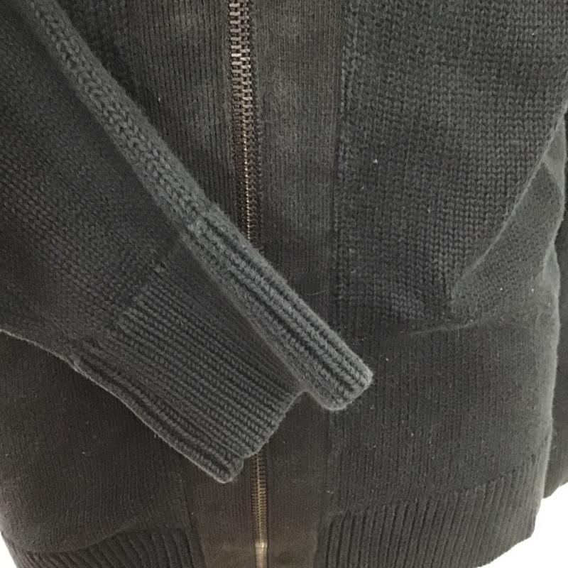 トミーヒルフィガー TOMMY HILFIGER カーディガン 長袖 L 無地 黒 / ブラック /  メンズ USED 古着 中古 10086422