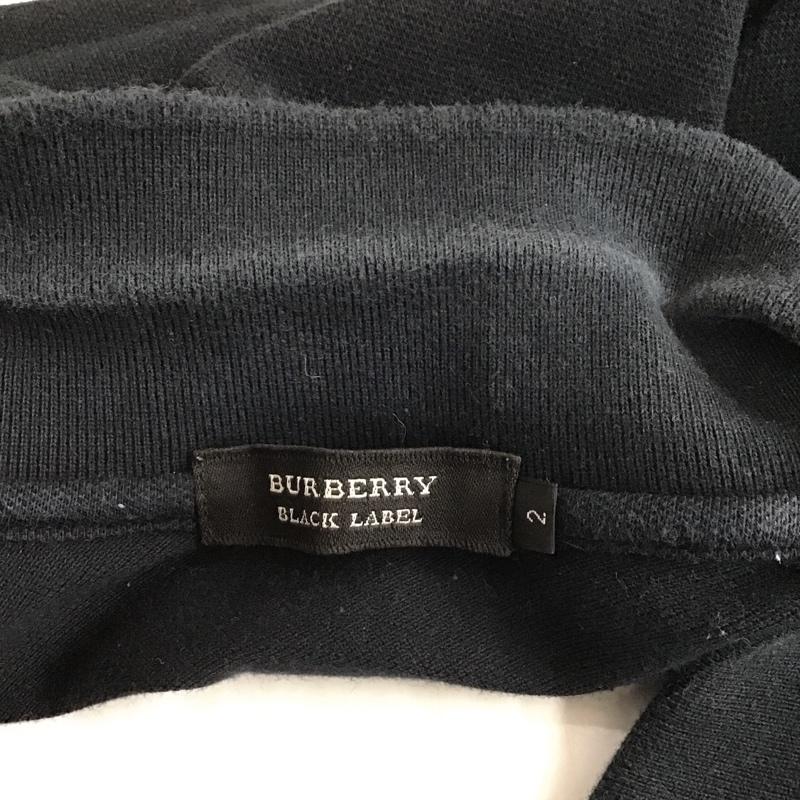 バーバリーブラックレーベル BURBERRY BLACK LABEL ポロシャツ 半袖 BMV31-639-09 2 ワンポイント 黒 / ブラック /  メンズ USED 古着 中古 10086496