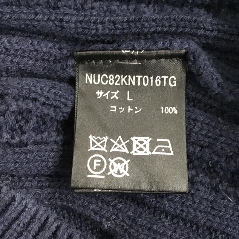 ナノユニバース nano・universe ニット、セーター 長袖 NUC82KNT016TG L 無地 紺 / ネイビー /  メンズ USED 古着 中古 10086526