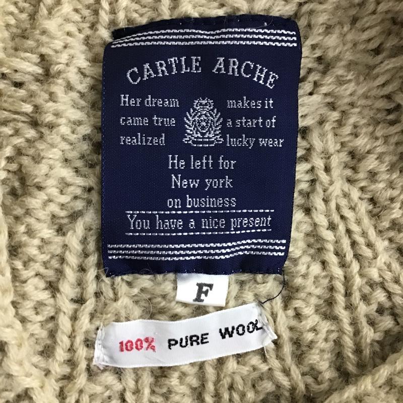古着 USED ニット、セーター 長袖 cartle arche FREE 無地 アイボリー / アイボリー /  メンズ USED 古着 中古 10086542