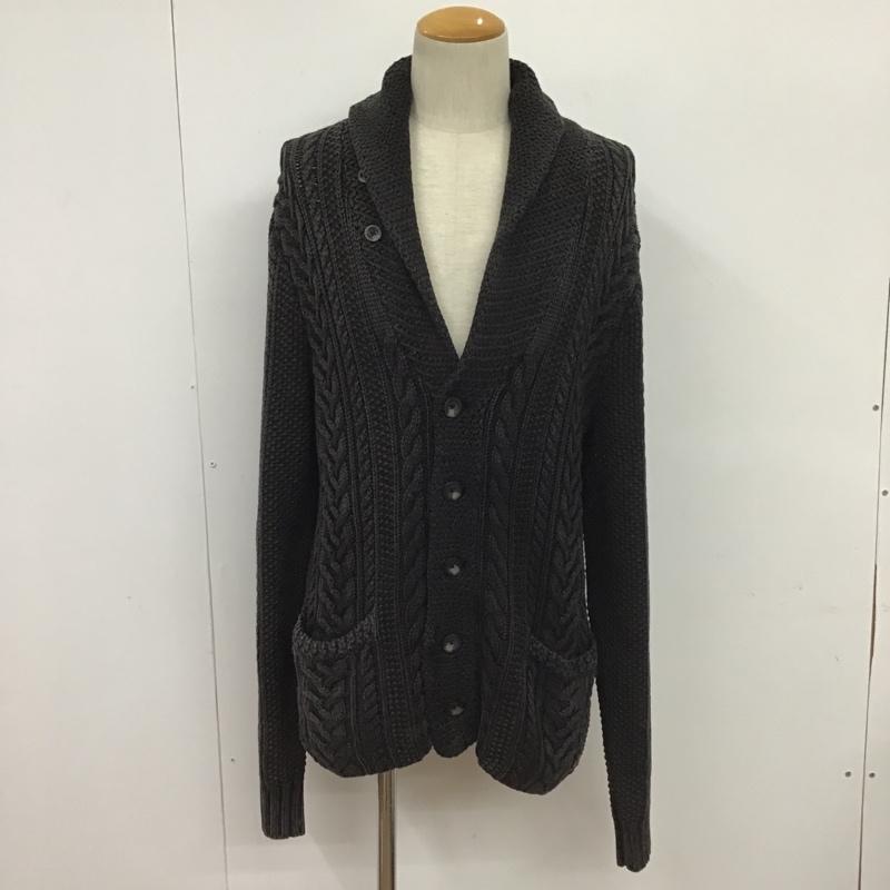 デニムアンドサプライラルフローレン DENIM & SUPPLYRALPHLAUREN カーディガン 長袖 M 無地 黒 / ブラック /  メンズ USED 古着 中古 10086649