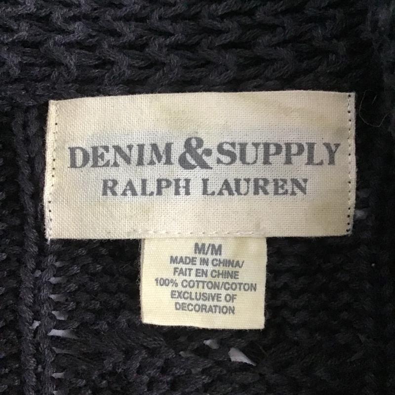 デニムアンドサプライラルフローレン DENIM & SUPPLYRALPHLAUREN カーディガン 長袖 M 無地 黒 / ブラック /  メンズ USED 古着 中古 10086649
