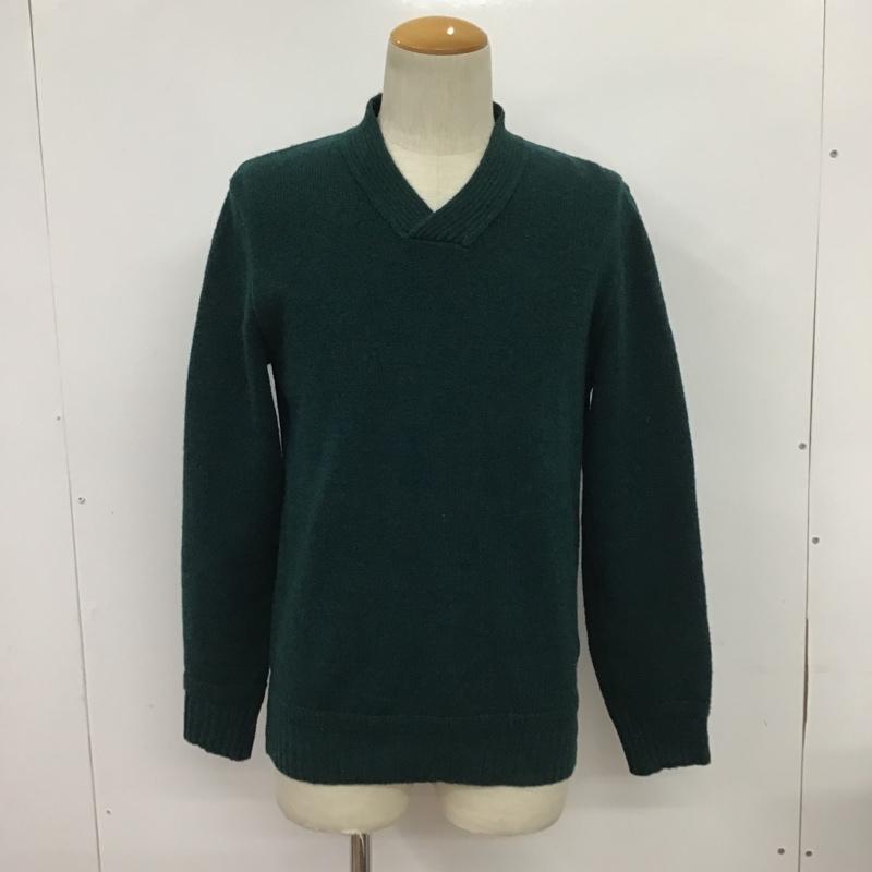 デラックス DELUXE ニット、セーター 長袖 M 無地 緑 / グリーン /  メンズ USED 古着 中古 10086650
