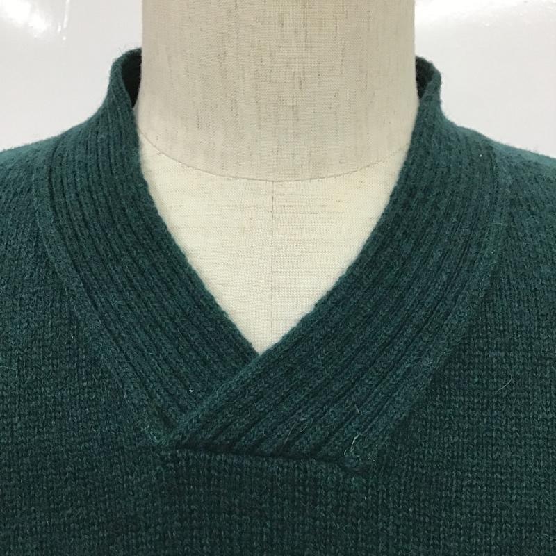 デラックス DELUXE ニット、セーター 長袖 M 無地 緑 / グリーン /  メンズ USED 古着 中古 10086650