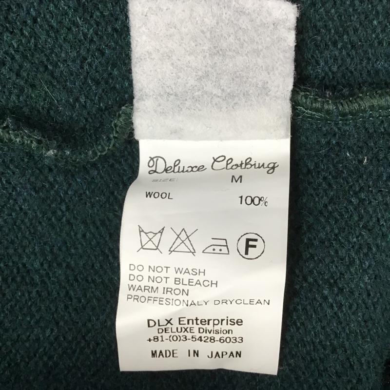 デラックス DELUXE ニット、セーター 長袖 M 無地 緑 / グリーン /  メンズ USED 古着 中古 10086650