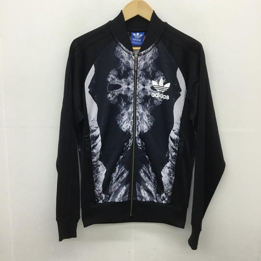 アディダス adidas ジャケット、上着 ジャンパー、ブルゾン トラックジャケット　ジャージトップ　トレフォイル ロゴ、文字 黒 / ブラック /  メンズ USED 古着 中古 10086751