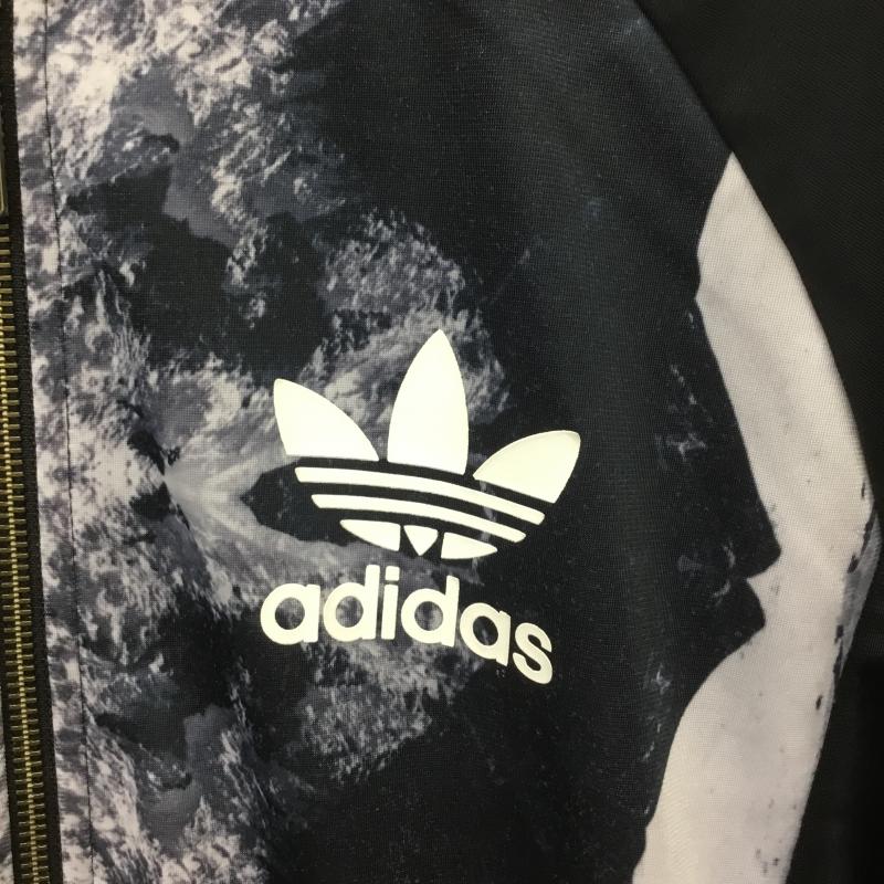 アディダス adidas ジャケット、上着 ジャンパー、ブルゾン トラックジャケット　ジャージトップ　トレフォイル ロゴ、文字 黒 / ブラック /  メンズ USED 古着 中古 10086751