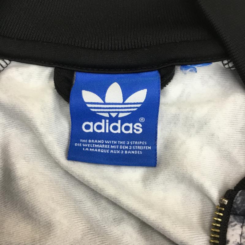 アディダス adidas ジャケット、上着 ジャンパー、ブルゾン トラックジャケット　ジャージトップ　トレフォイル ロゴ、文字 黒 / ブラック /  メンズ USED 古着 中古 10086751