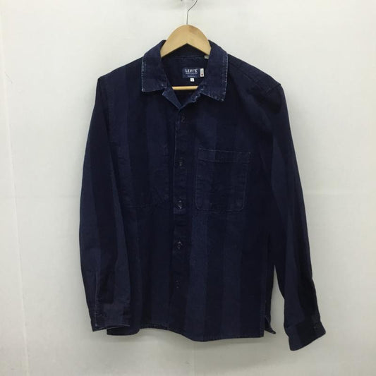リーバイスメイドアンドクラフテッド Levi's Made & Crafted シャツ、ブラウス 長袖 ストライプ　デニム S ストライプ インディゴ / インディゴ /  メンズ USED 古着 中古 10086757