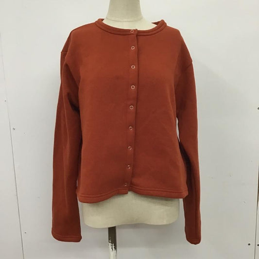 ダブルクローゼット w closet カーディガン 長袖 330658 リングドットボタンスエットクルーカーディガン 裏起毛 FREE 無地 橙 / オレンジ /  レディース USED 古着 中古 10086806
