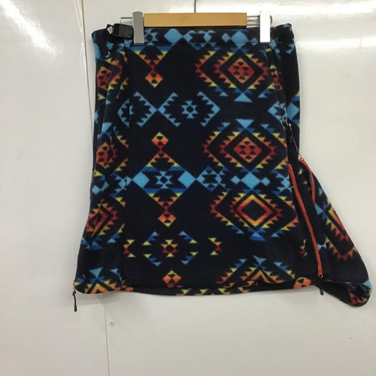 コロンビア Columbia スカート ひざ丈スカート 211 PL5399 バックアイスプリングスカート フリース M 総柄 紺 / ネイビー /  レディース USED 古着 中古 10086813