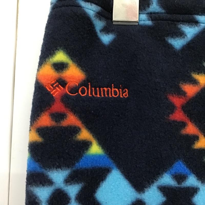 コロンビア Columbia スカート ひざ丈スカート 211 PL5399 バックアイスプリングスカート フリース M 総柄 紺 / ネイビー /  レディース USED 古着 中古 10086813