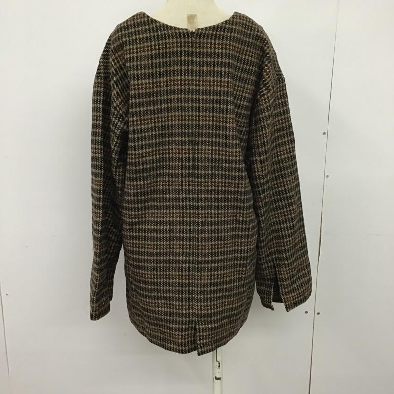 カスタネ Kastane カットソー 長袖 K194514-21 Vネック FREE チェック 黒 / ブラック / X 茶 / ブラウン / X ベージュ / ベージュ / X 橙 / オレンジ / X 緑 / グリーン /  レディース USED 古着 中古 10086822