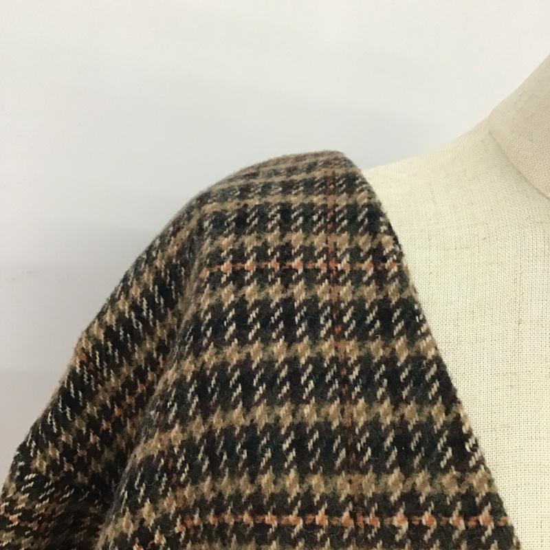 カスタネ Kastane カットソー 長袖 K194514-21 Vネック FREE チェック 黒 / ブラック / X 茶 / ブラウン / X ベージュ / ベージュ / X 橙 / オレンジ / X 緑 / グリーン /  レディース USED 古着 中古 10086822