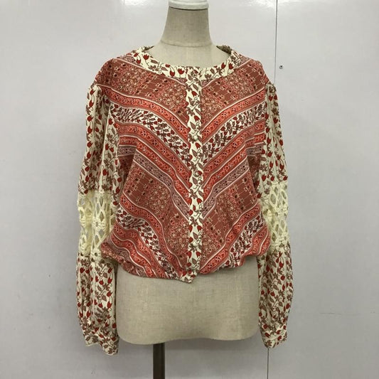 スライ SLY カットソー 長袖 030ASM30-0240 VALLEY FLOWER TOPS 2 総柄 赤 / レッド / X 白 / ホワイト /  レディース USED 古着 中古 10086904