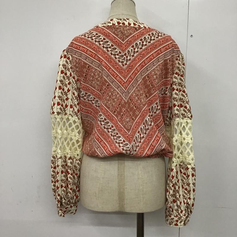 スライ SLY カットソー 長袖 030ASM30-0240 VALLEY FLOWER TOPS 2 総柄 赤 / レッド / X 白 / ホワイト /  レディース USED 古着 中古 10086904