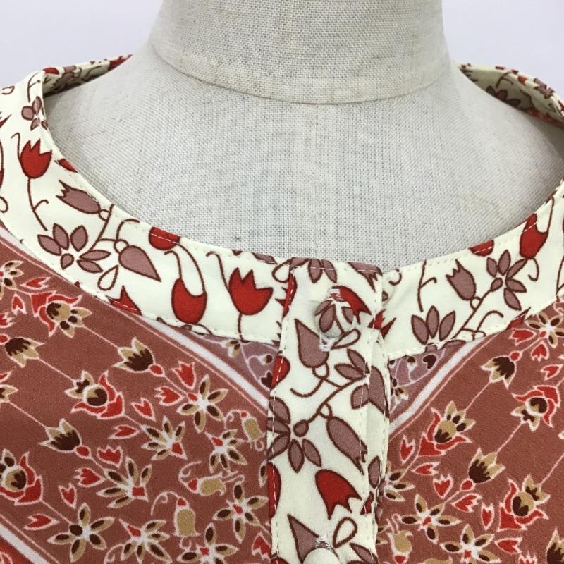 スライ SLY カットソー 長袖 030ASM30-0240 VALLEY FLOWER TOPS 2 総柄 赤 / レッド / X 白 / ホワイト /  レディース USED 古着 中古 10086904