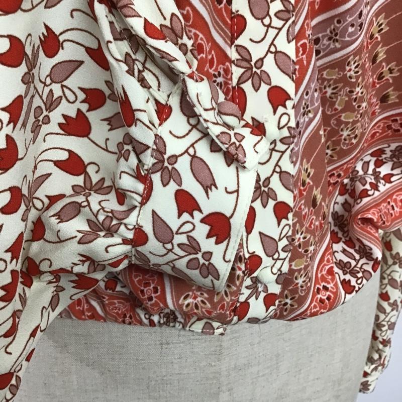 スライ SLY カットソー 長袖 030ASM30-0240 VALLEY FLOWER TOPS 2 総柄 赤 / レッド / X 白 / ホワイト /  レディース USED 古着 中古 10086904