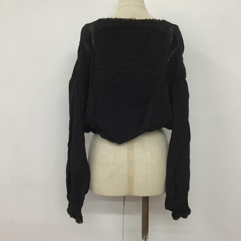 スライ SLY カットソー 長袖 0309AY30-1110 2WAY FREE レース柄 黒 / ブラック /  レディース USED 古着 中古 10086916