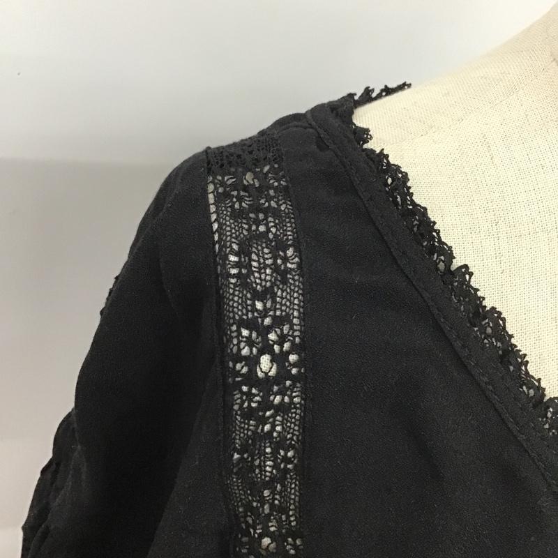 スライ SLY カットソー 長袖 0309AY30-1110 2WAY FREE レース柄 黒 / ブラック /  レディース USED 古着 中古 10086916