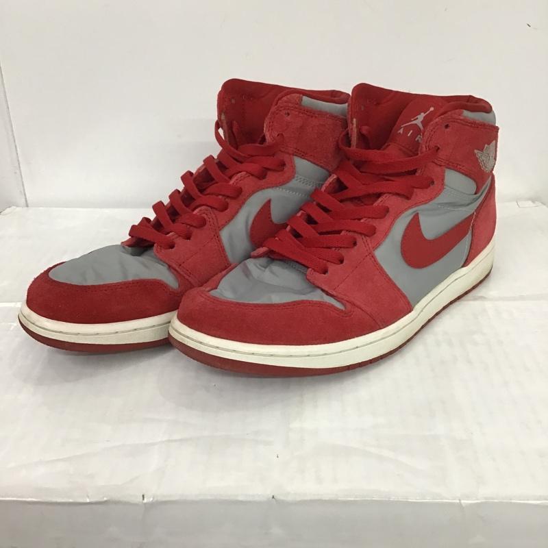 ナイキ NIKE スニーカー スニーカー AA3993-601 AIR JORDAN 1 RETRO HIGH PREMIUM 28cm 28.0cm ワンポイント 赤 / レッド / X 灰 / グレー /  メンズ USED 古着 中古 10086934