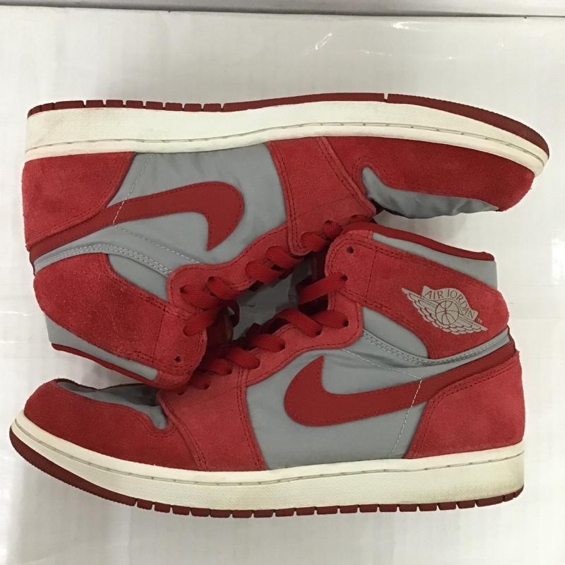 ナイキ NIKE スニーカー スニーカー AA3993-601 AIR JORDAN 1 RETRO HIGH PREMIUM 28cm 28.0cm ワンポイント 赤 / レッド / X 灰 / グレー /  メンズ USED 古着 中古 10086934