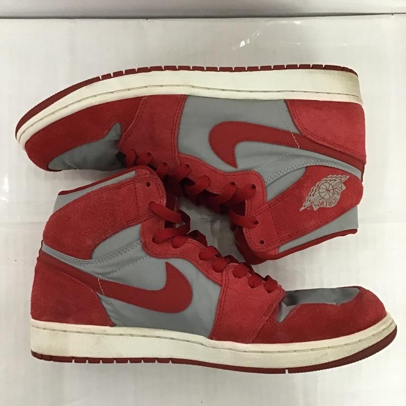 ナイキ NIKE スニーカー スニーカー AA3993-601 AIR JORDAN 1 RETRO HIGH PREMIUM 28cm 28.0cm ワンポイント 赤 / レッド / X 灰 / グレー /  メンズ USED 古着 中古 10086934