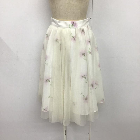 ダズリン dazzlin スカート ひざ丈スカート 021620802401 オーバーチュールフラワースカート S 花柄 白 / ホワイト /  レディース USED 古着 中古 10086963